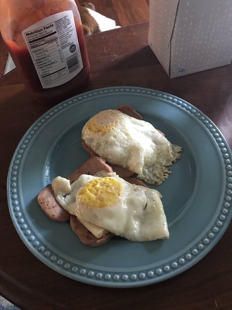 TinPickle's tweet photo. @SPAMbrand I love spam. I've loved spam all my life. Spam and eggs #sizzletowin https://t.co/u2CnH8pGq1