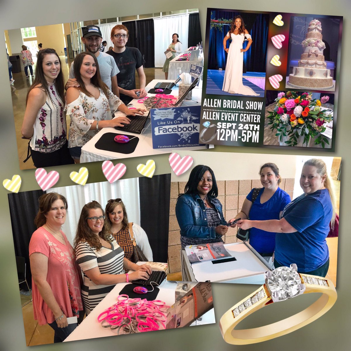 DFWBride's tweet photo. EXCITED Brides are ready to start planning their DREAM WEDDING! Show hours until 5pm.#allenbridalshow #bridalshow  #DFWBride #wedding #bride https://t.co/kIY3fPuIJC