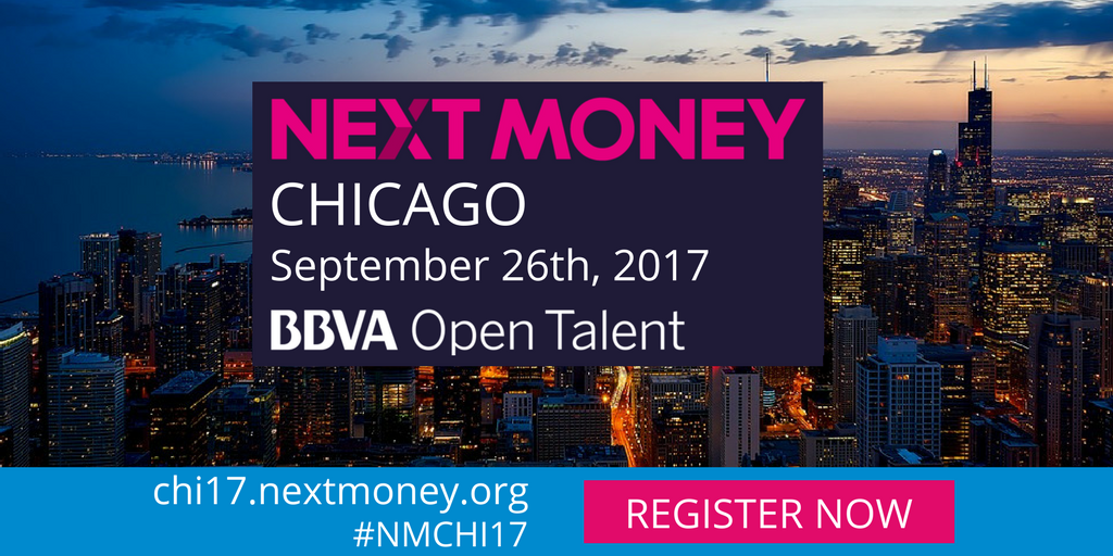 NextMoneyUSA's tweet photo. Who are the @bbvaopentalent finalists competing at #NMCHI17? Meet them &amp; other #fintech #startups on 9/26. https://t.co/yFOr2QXxfR https://t.co/V3ENUs7iMu