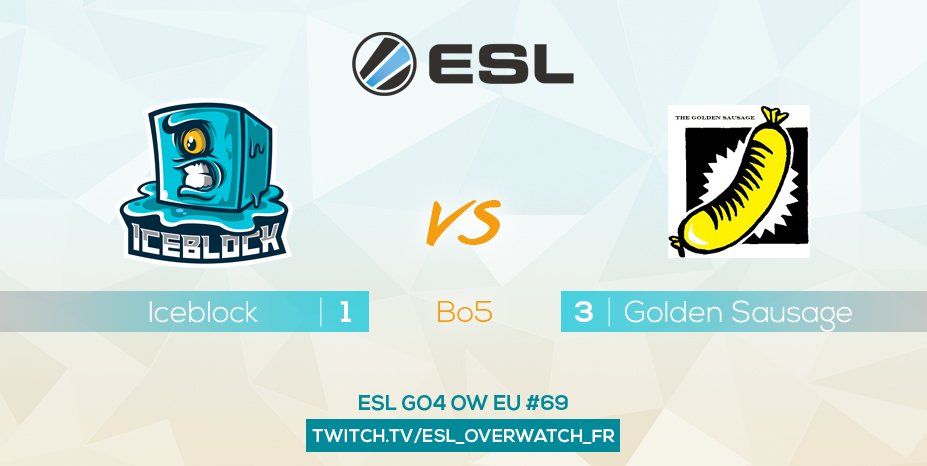 iceblockGG's tweet photo. We fall 1 to 3. GGWP @Golden_Sausage who wins this @ESLOverwatch Go4 #Overwatch https://t.co/5ajyt9N3WV