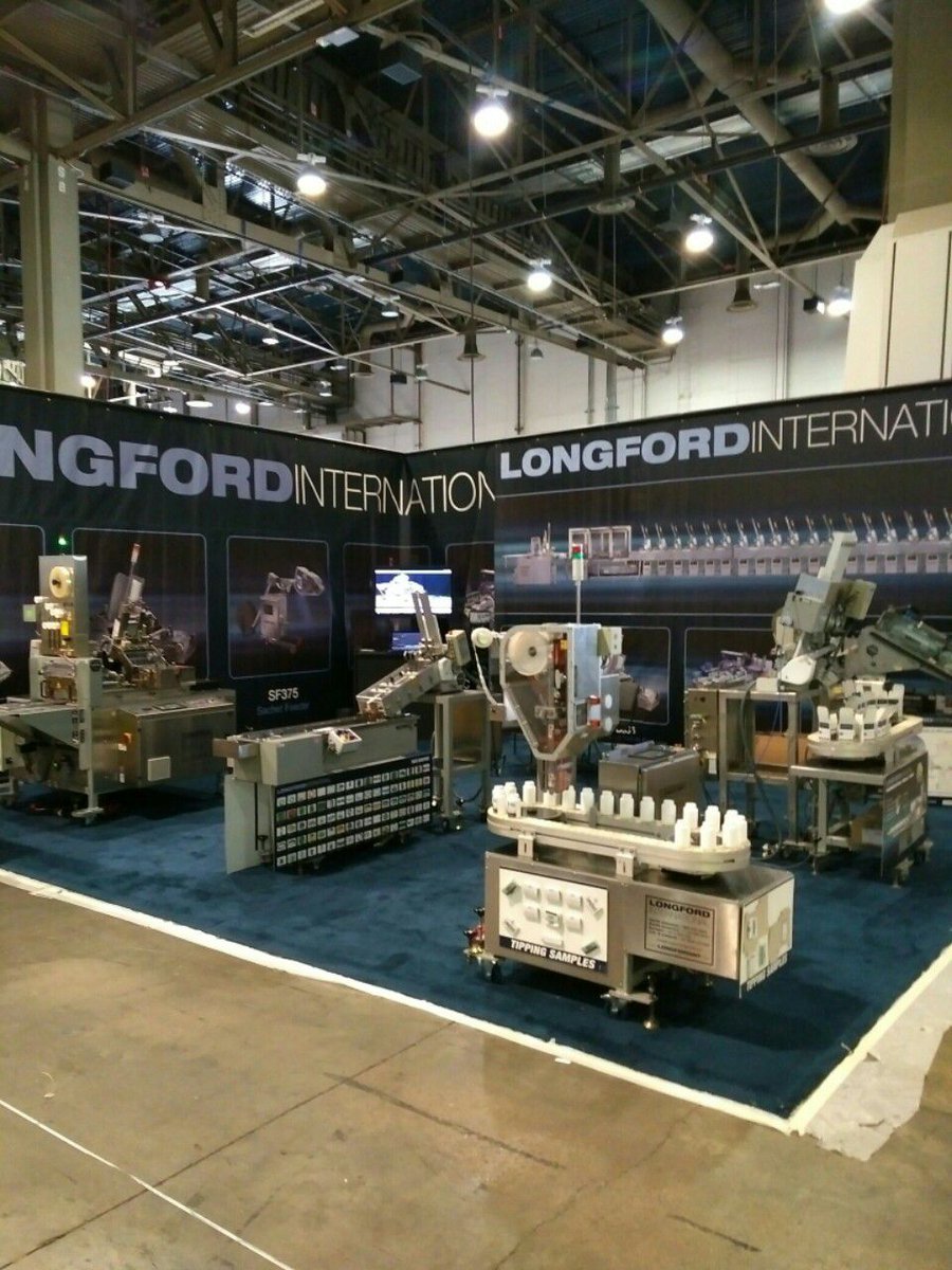 Longford_Int's tweet photo. The Longford booth at #packexpo is ready to go. Stop by booth C3836 for a demo of our industry leading feeders #longfordint https://t.co/tSeea9qlm5