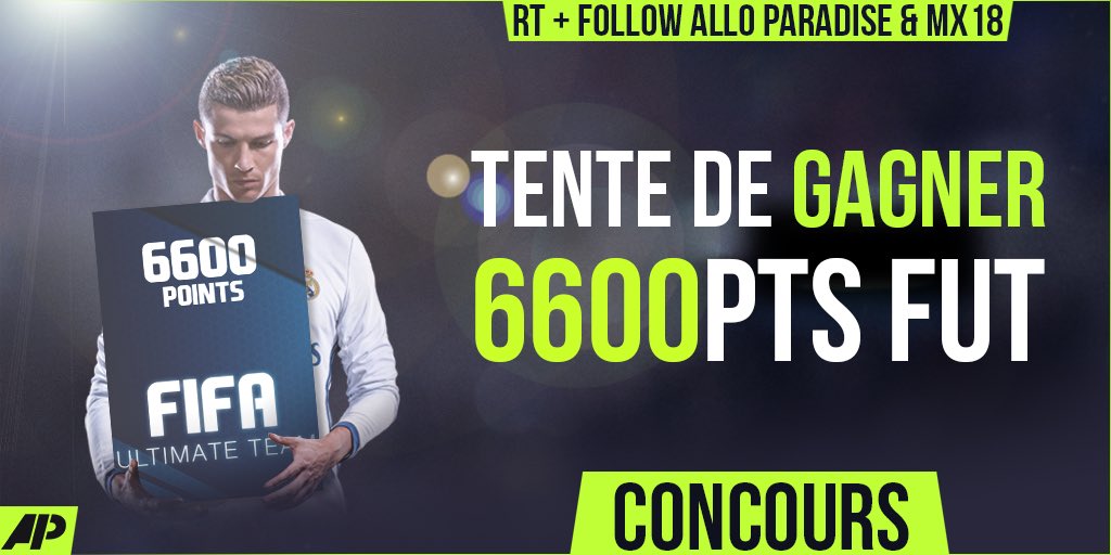 Mx18Immobilier's tweet photo. 🔥Concours 6600 pnts Fifa toutes plateformes 📍RT+Follow @Mx18FUT &amp; @alloparadise 📍                                  Tirage dimanche prochain🔥 https://t.co/dWAbCXC9W4