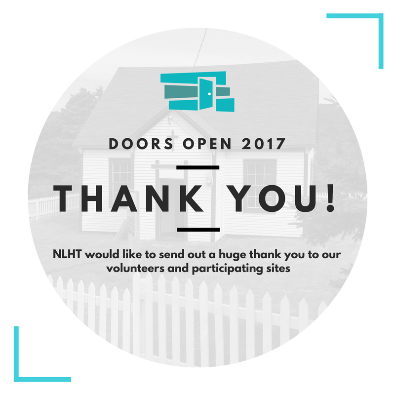 #DoorsOpenYYT would like to send a big THANK YOU to the many volunteers involved with our sites this year! We appreciate all your hard work!