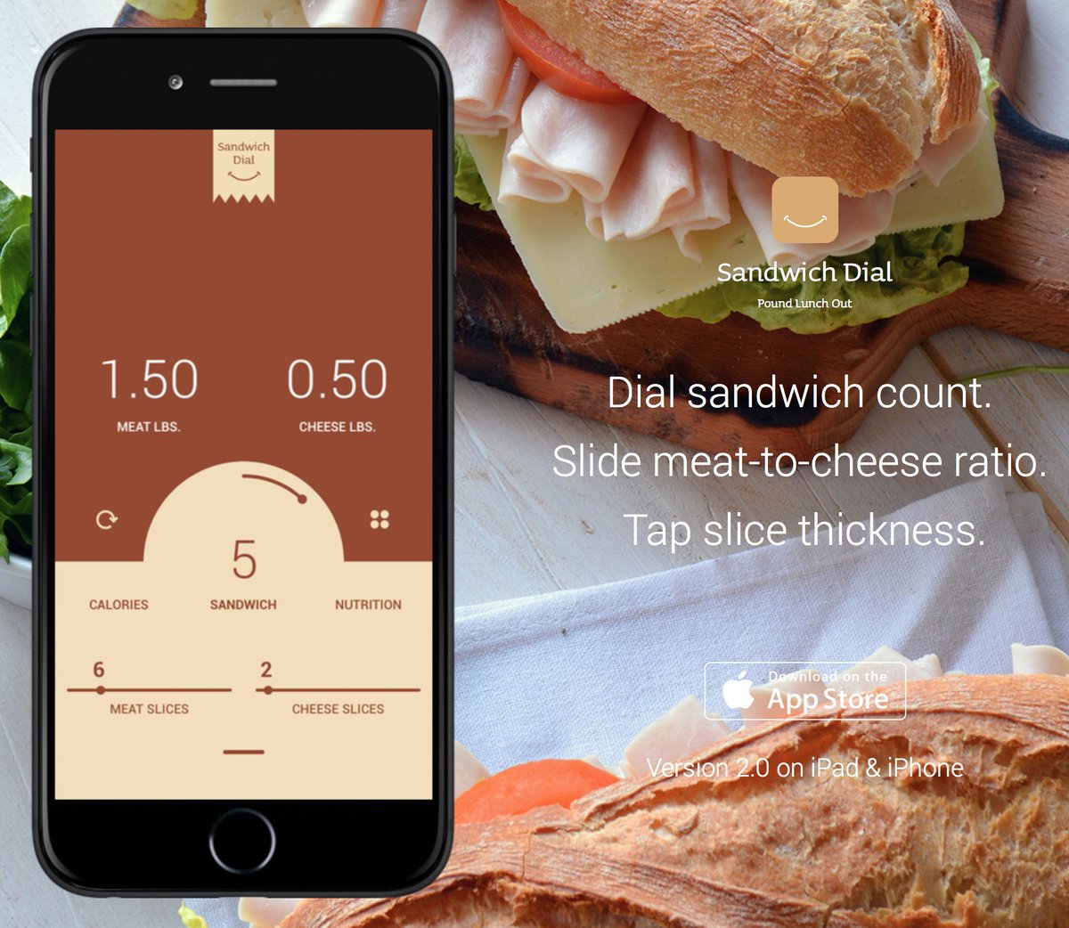 SaladDial's tweet photo. Pound Lunch Out - FREE now💪📱🍞
- Dial sandwich count
- Slide meat/cheese ratio
- Tap slice thickness

https://t.co/qVdZHGTkq5

#marketing https://t.co/0jQzl8fOvG
