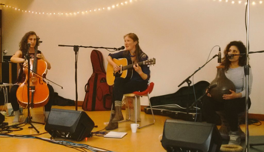 Next gig with Emma Coleman and Vanessa Rani (triple trouble - cello, udu and harmonies): m.facebook.com/events/1290278… @LizabettRusso @Mayakally1