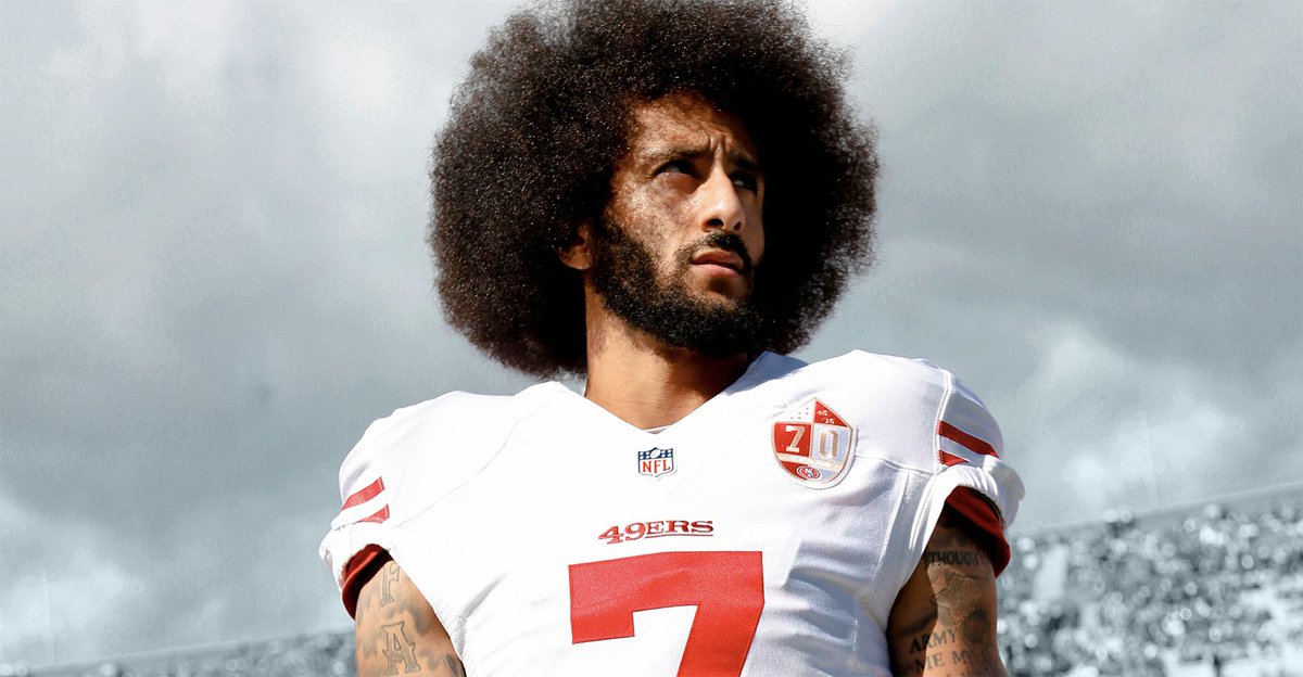 Slate's tweet photo. In angering the NFL’s white billionaire owners, Colin Kaepernick lost his job but started a movement: https://t.co/liFfahnoEW https://t.co/DKcpcYKNMN