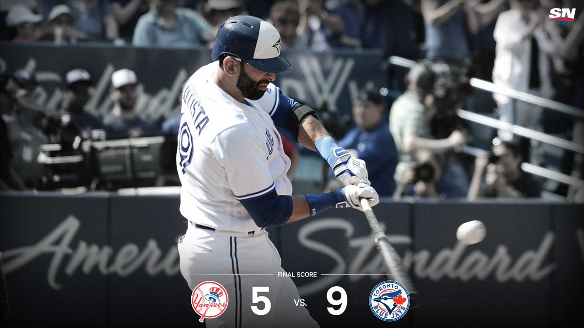 Sportsnet's tweet image. The #BlueJays came out victorious in what was likely Jose Bautista’s last home game with the team.

Full stats here: sprtsnt.ca/2ymgOqD