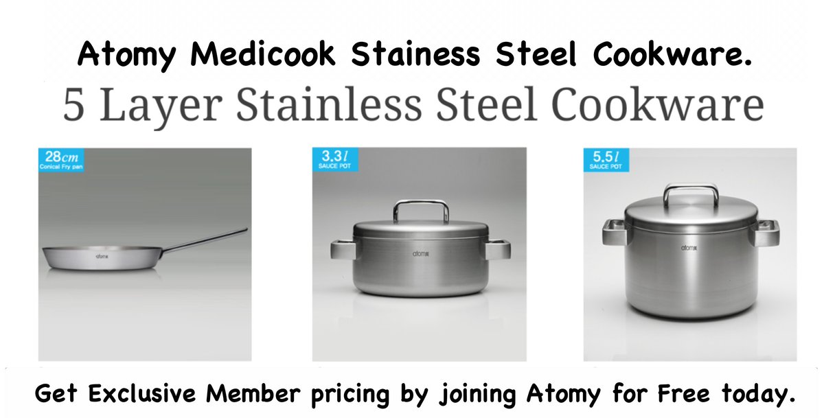 Atomy_Smart's tweet photo. New Atomy Medi-Cook Stainless Cookware.
https://t.co/El8igijcb2
#Atomy #Atomysmart #cookware #Cooking #onlineshopping  #cookware https://t.co/nzbhZdaqqi