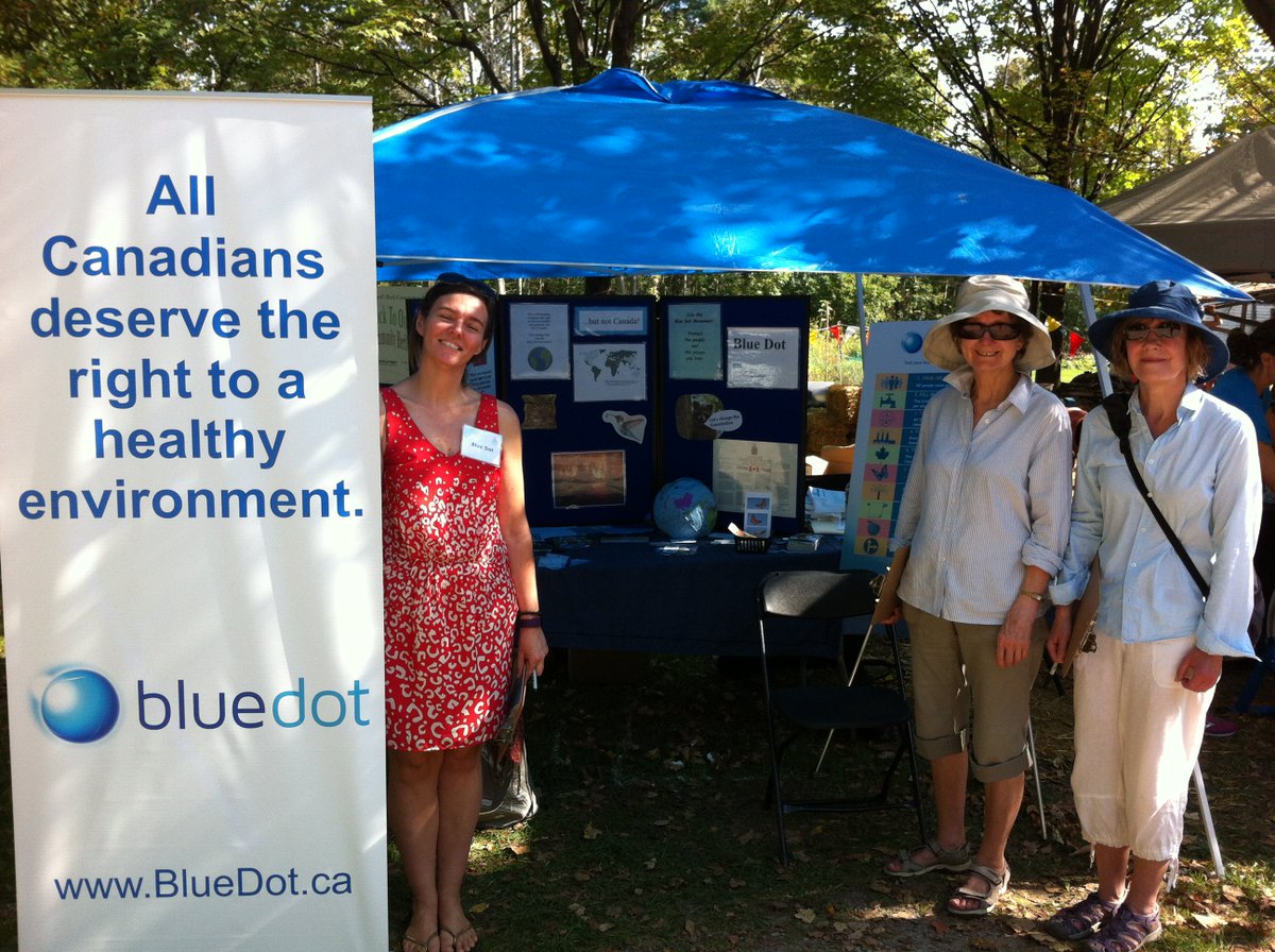 GreenNeighbour's tweet photo. At today's @WindfallCentre festival, I was happy to join the #BlueDotMovement to entrench environmental rights into Canada's constitution. https://t.co/5OalNY6U95