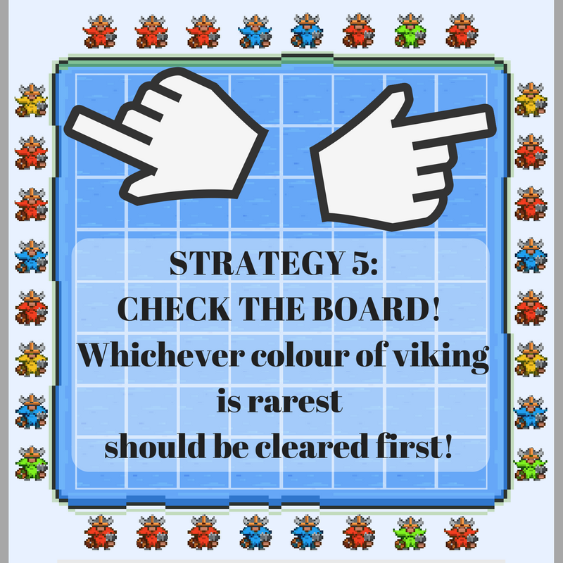 #STRATEGY 5: Check the #gameboard for how many of each colour of #viking there are! #Iceblock #Ragnarok #gamedev