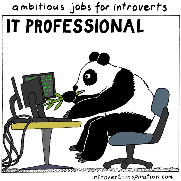 IntrovertZayts's tweet image. IT professional is a great job for ambitious #introvert. Many great opportunities to change the world!