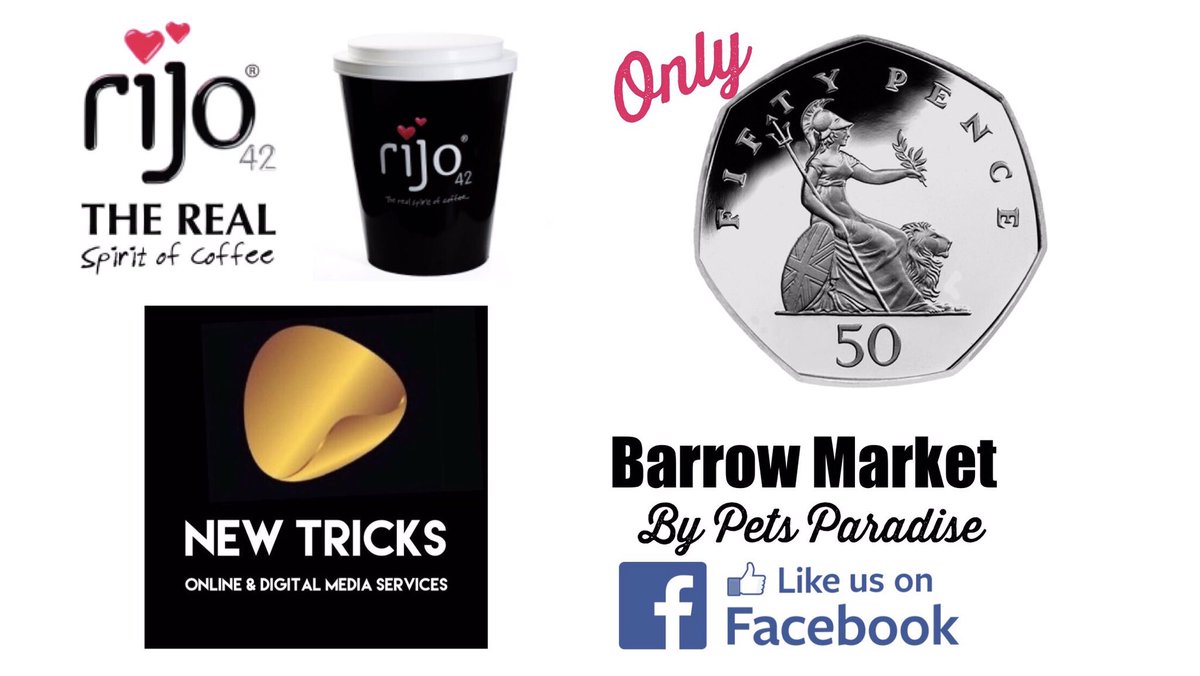 Grab a coffee only 50p in Barrow Market <a href="/NewTricksBarrow/">New Tricks</a>