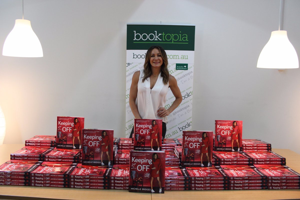 booktopia's tweet photo. Amazing recipes and great workouts from @MishBridges' #KeepingItOff! Grab a signed copy while stocks last --> https://t.co/cKd9rmvGbx https://t.co/ejnvrQR67z
