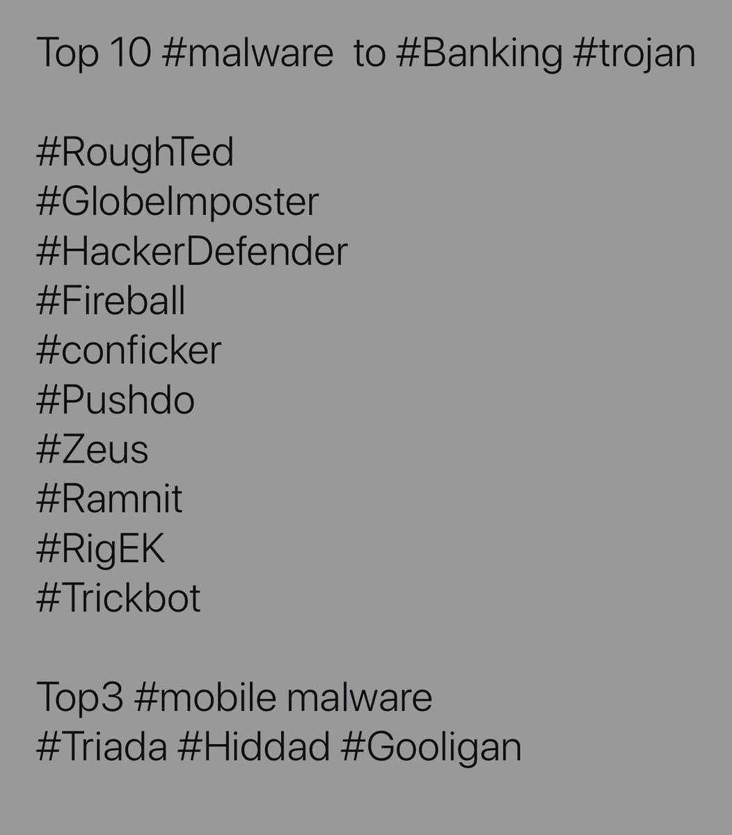 CyberSocMon's tweet photo. August's Top 10 Most Wanted #Banking #Malware No1 #RoughTed #GlobeImposter #HackerDefender, read the full list now! https://t.co/VCqJalgdbg https://t.co/WfxFR5OkMl