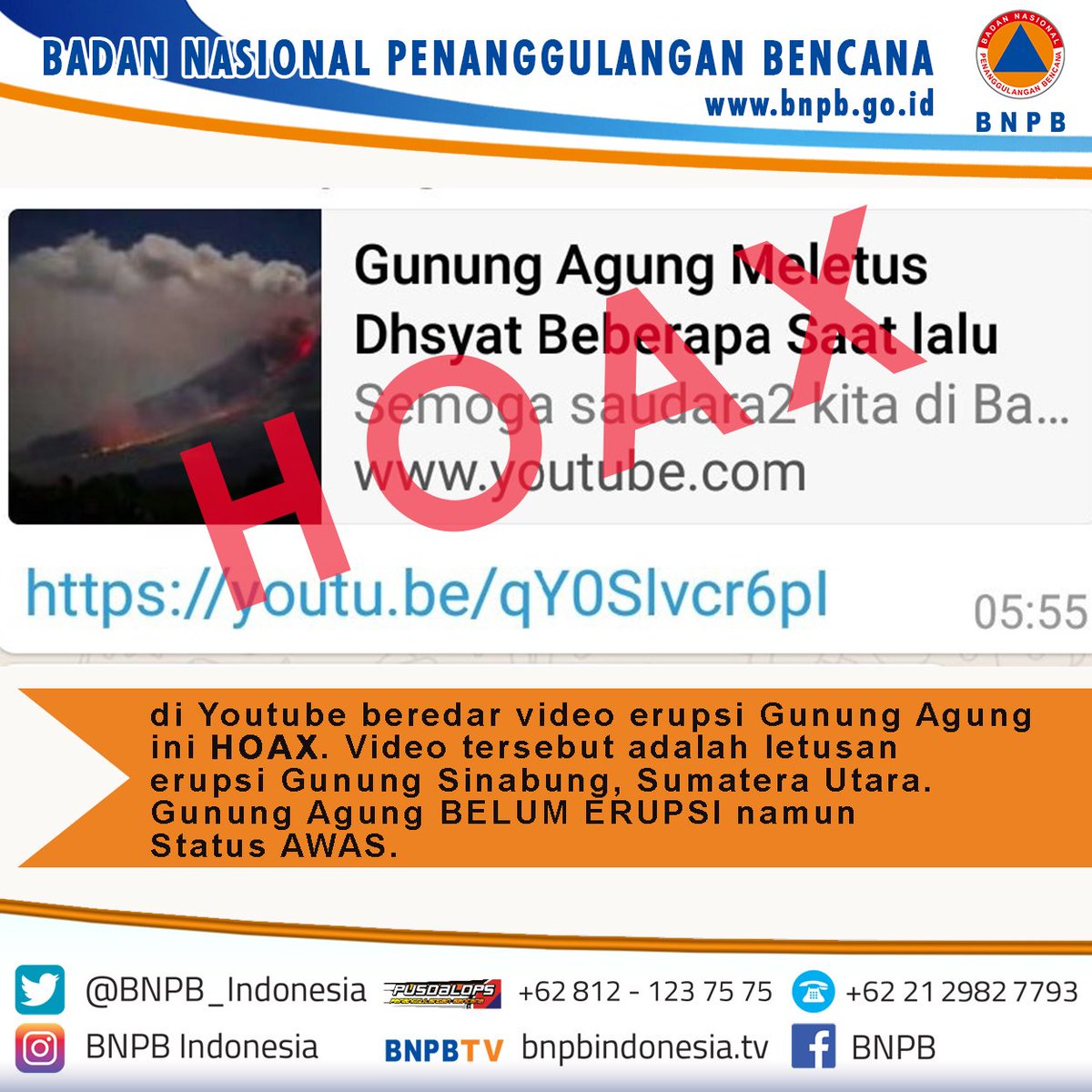 Smua HOAX,mohon jangan ikut-ikutan menyebarluaskan ke media sosial atau group Whatsapp sehingga menimbulkan kepanikan &amp; keresahan masyarakat