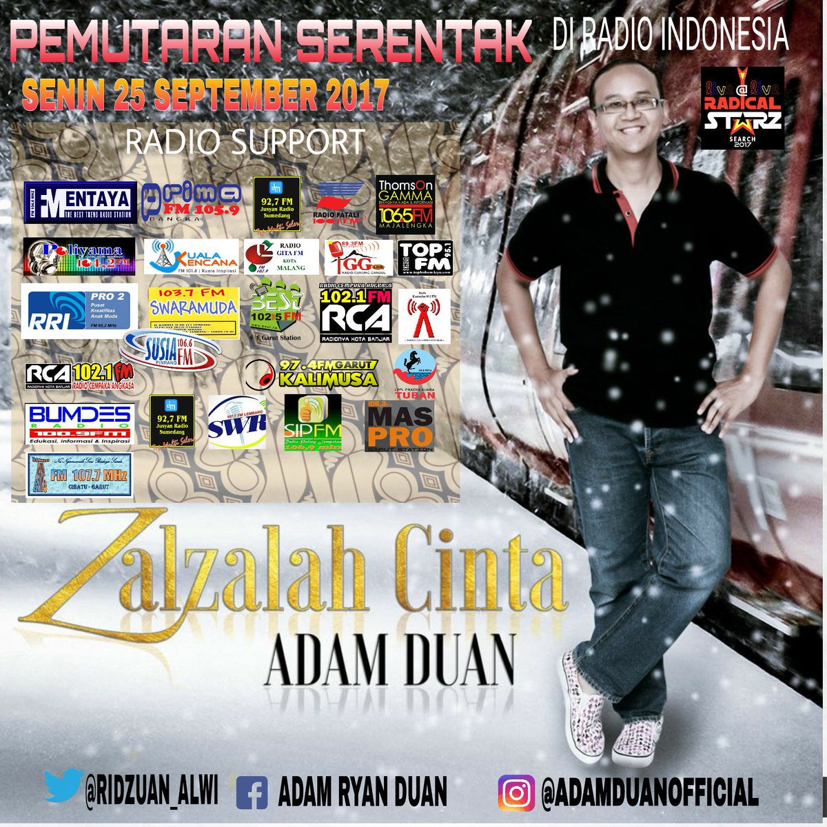 Dengerin 📻 hari ini ⏲️12.00 WIB #PemutaranSerentak 👉@ridzuan_alwi - #ZalzalahCinta 👈CC <a href="/fisc_an1/">fisc_an</a> <a href="/denny_gabryant/">DENNY GABRYANT</a>