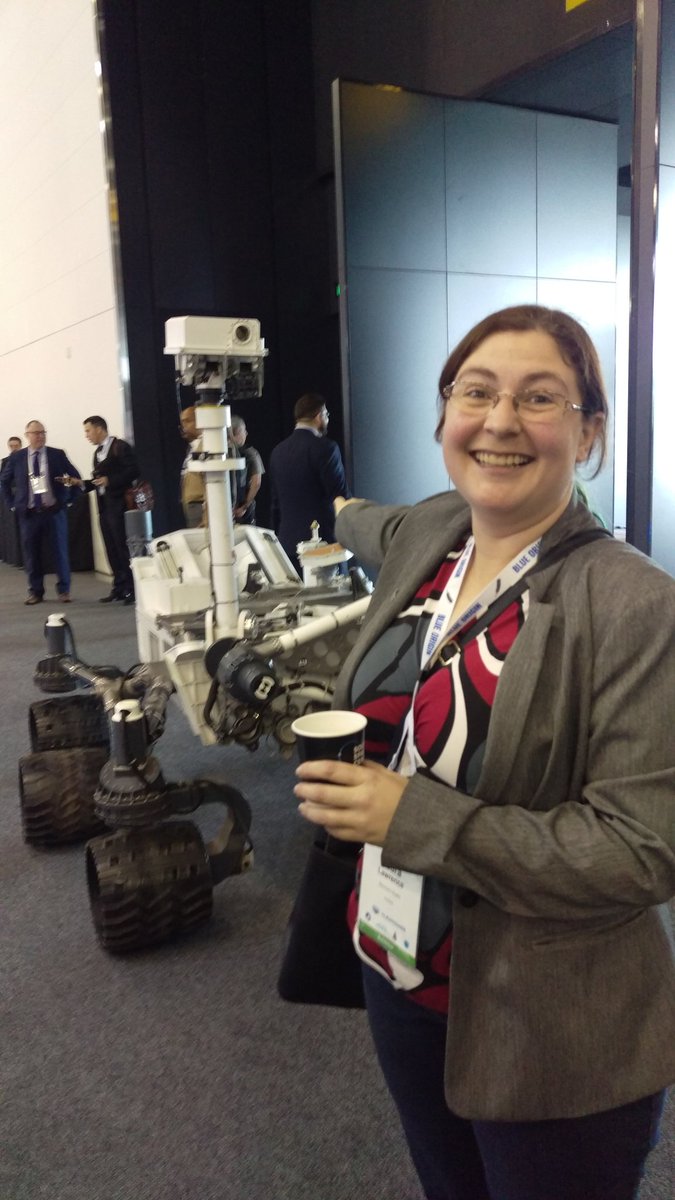 Curiosity's twin is here, and is amazing! #IAC2017 #NASA Pictured: excited head of operations.
