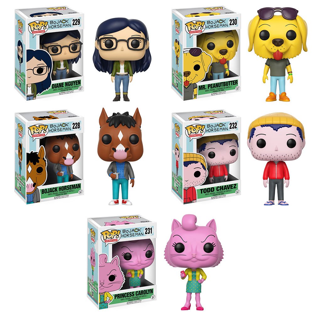 Funko's tweet photo. RT &amp; follow @funko for the chance to win a @BoJackHorseman Pop! prize pack! https://t.co/lzAzRrOqJ1