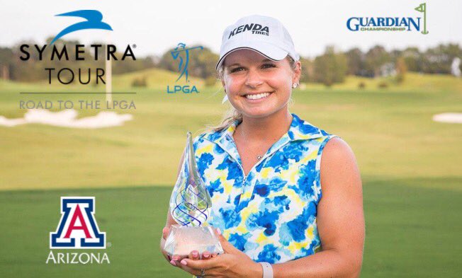 ArizonaWGolf's tweet photo. Congrats to @Lindseykweaver on her first @ROAD2LPGA win! Shooting -12 total jumps her into 8th place on the money list #VolvikRaceForTheCard https://t.co/k7YRqI6anN