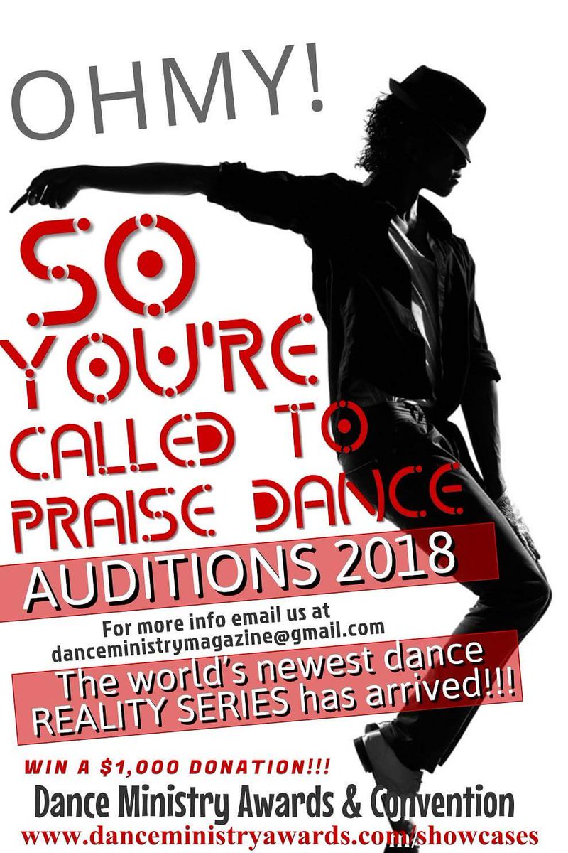 danceminmag's tweet photo. OH MY! SO YOU'RE CALLED TO PRAISE DANCE AUDITIONS 2018. https://t.co/pxRvshfQ83 https://t.co/44Iha8KL0Q