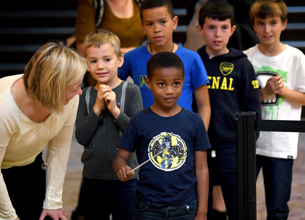 londonsymphony's tweet photo. The next generation of conductors, learning their craft with @hollyjmathieson yesterday. #thisisrattle © PA Newswire/Doug Peters https://t.co/JcQSJJS3L7