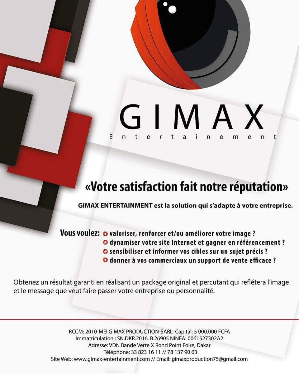 GimaxEntertain1's tweet photo. #Gimax se fixe comme mission de représenter le #Sénégal dans l'espace #digital international https://t.co/FagtGwxrbO