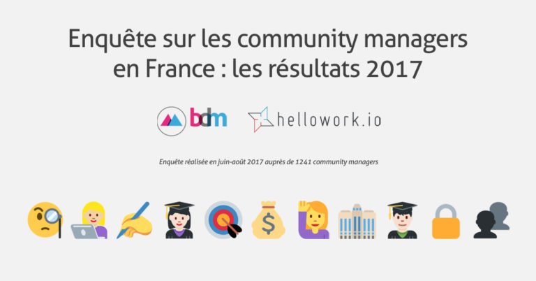 Enquête sur les Community Manager en France en 2017.
#cm #digital #numerique 
bit.ly/2xvbNNl