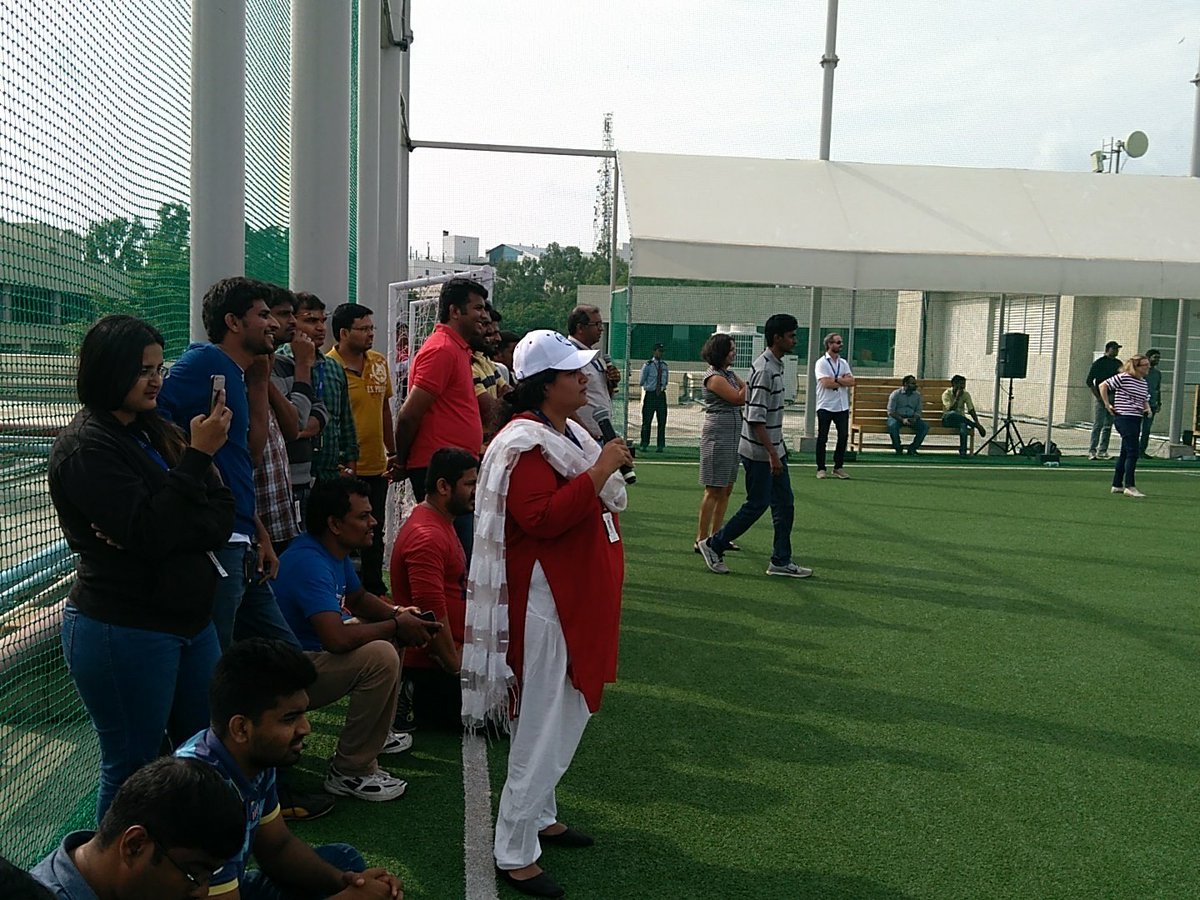 simplymanas's tweet photo. #Moments captured from #cricketmatch pre-event #tescotechday @Tesco_Bengaluru https://t.co/sNgAtp5DfG