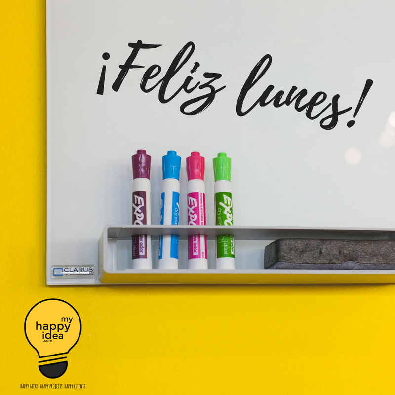 myhappyidea's tweet photo. ¡Feliz lunes! Esta semana se nos presenta llena de nuevos proyectos, cierres de otros, reuniones y mucho trabajo. ¿Y a vosotros? #happygeeks https://t.co/RqTPxjw9gU
