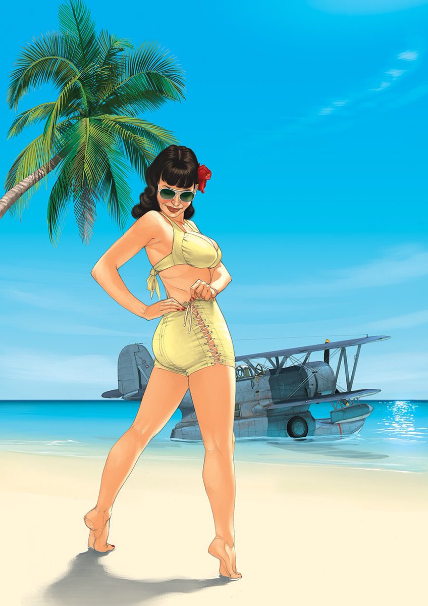 swoon-glo Parachute bikini! #aviation #pinup #angelwings #coleofcalifornia #bd #avgeek #romainhugault #pinupwings