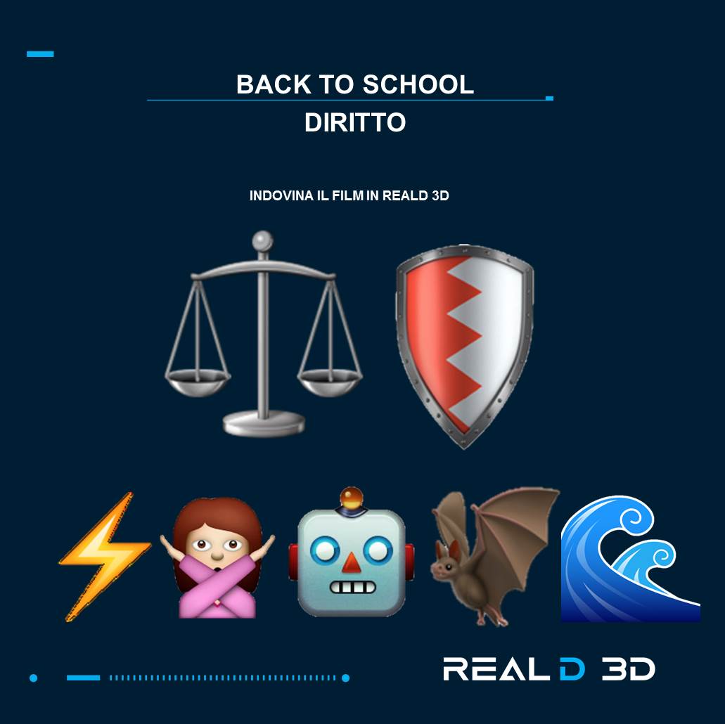 RealD3Dit's tweet image. La scuola è iniziata da qualche giorno, ma avete ripassato Diritto?! Chi indovina di cosa parliamo? #BackToSchool #inRealD3D