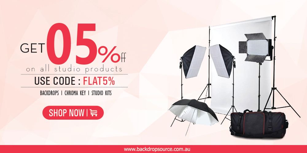 backdropsource's tweet image. Grab all the studio parts in one place.Get 5% offer on all the studio parts.Use Code &quot;FLAT5%&quot; . Now available@ buff.ly/2xDz0yR