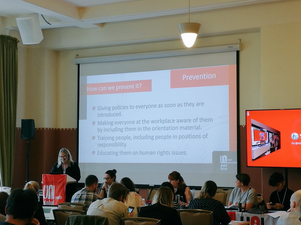 #importanttopic at UNI Youth Conference @uni_women 
NO! To sexual harrasment 
#change #prevent
#youthmakingithappen #uniyouth  #pamliitto