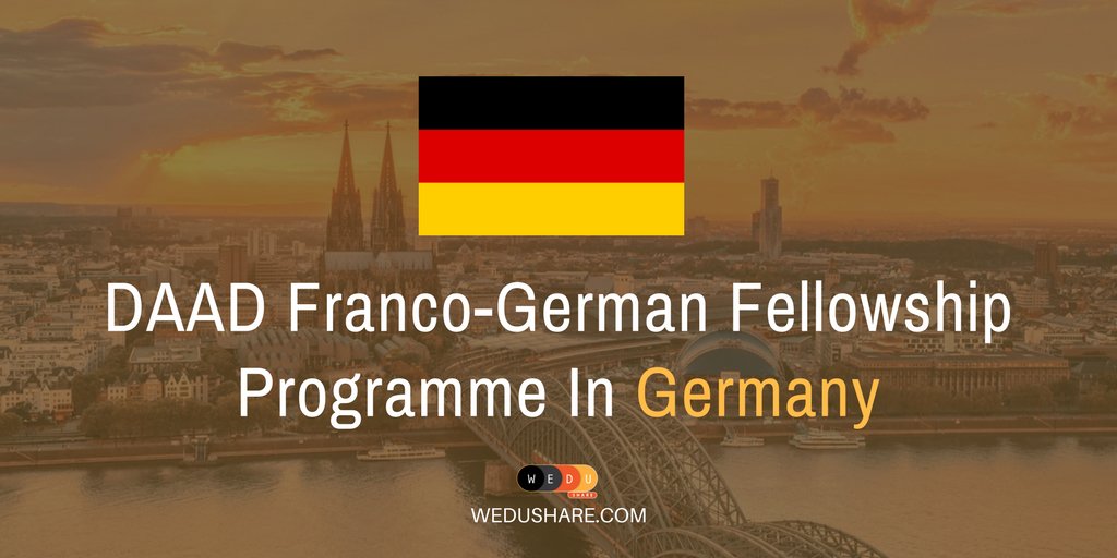 WEduShare's tweet photo. #WEduShare #Cambodia #Scholarship #Germany
DAAD Franco-German Fellowship Programme in Germany
https://t.co/xyDZd7lOtt https://t.co/lD9YQGjPWY