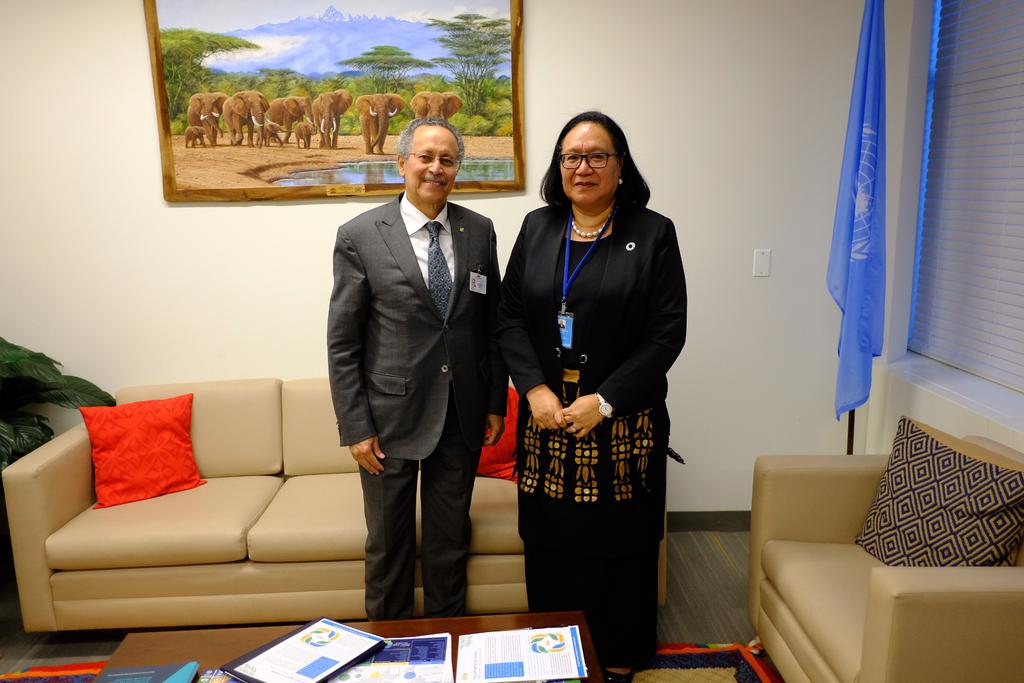 PressACP's tweet photo. Glad to meet w/@UN Under SG &amp;Head of @UNOHRLLS in margins of #UNGA.Looking fwd to close collab on #SDGs in #SIDS #LDCs #Landlocked @fekita_u https://t.co/eiFDPTXhNI