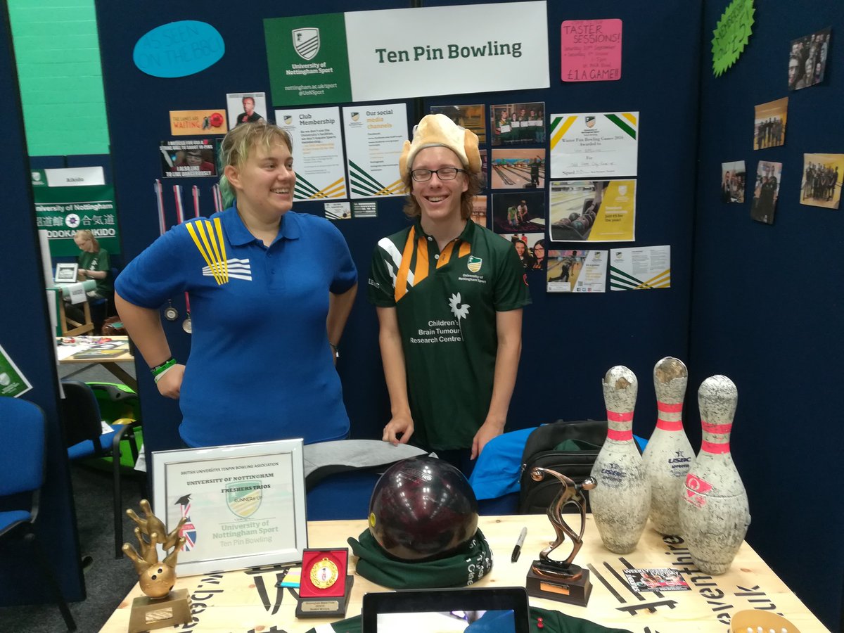 UoNTenpin's tweet photo. It's freshers fair, and we're in the David Ross Sports Village today and tomorrow, so come check us out. 😀 https://t.co/YhsZ4HaRql