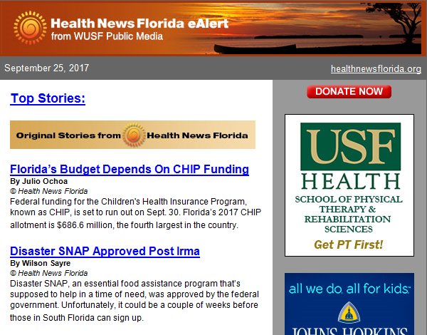 HealthNewsFL's tweet photo. Today's eAlert includes stories on #CHIPfunding, #DisasterSNAP and #NursingHome generators https://t.co/KQiDmqgWp5 https://t.co/UJvS9deFV0