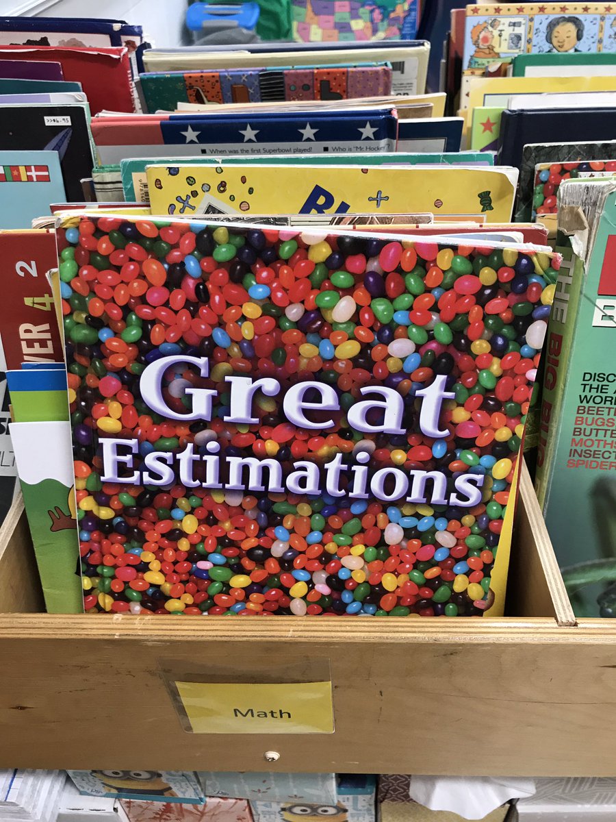 chrissybug24's tweet image. Check out this #MathLibrary I found in Mrs. Preece's 3rd gr room @HHill_huskies @WestCler #WCLearns #estimation