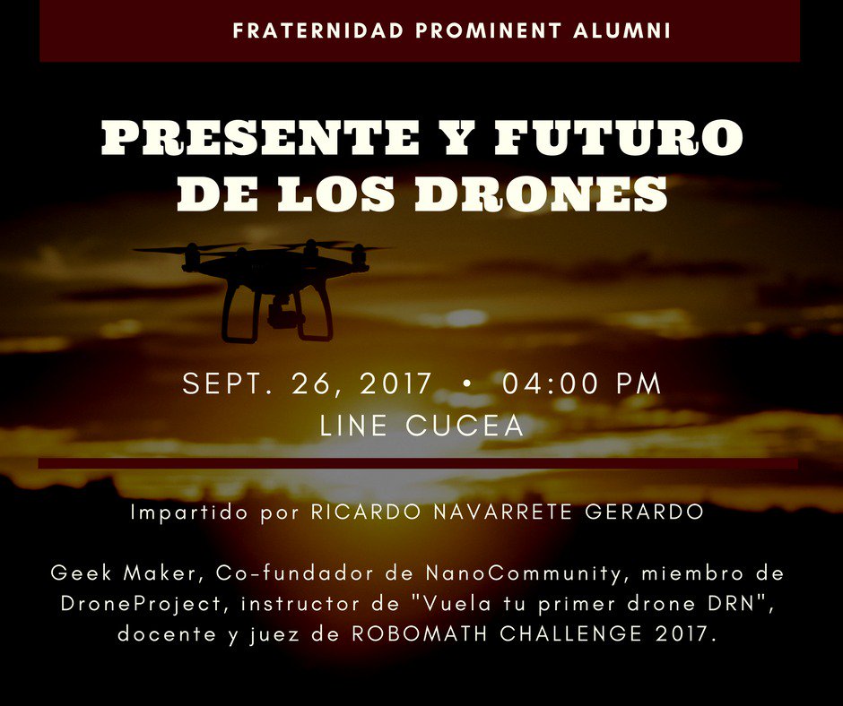 ProminentAlumni's tweet photo. Este martes 26 en @LINE_CUCEA Prominent les trae a Ricardo Navarrete, 
Cofundador de NanoCommunity y miembro de https://t.co/r2WXhWeHdl https://t.co/lMgS4VxBcG