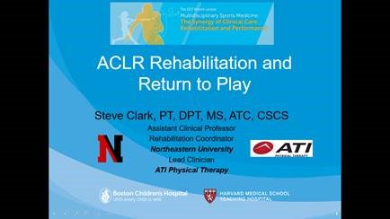 Our #NortheasternDPT faculty, Dr. Steve Clark, presented a talk at the 2017 @MicheliCenter Lecture yesterday on ACLR Rehab & return to play.