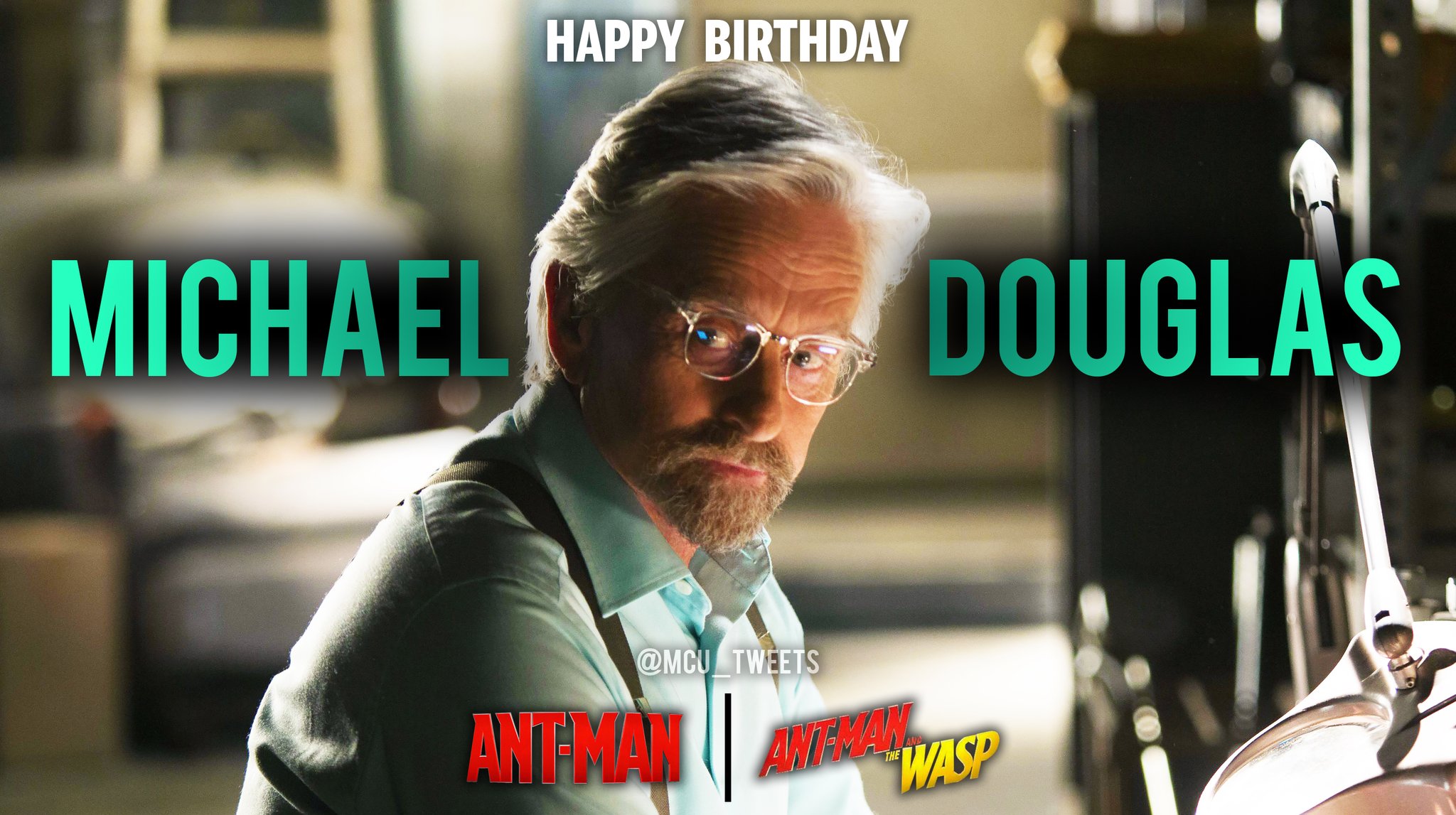Wishing a very happy 73rd birthday to actor Michael Douglas, who plays Hank Pym in the ANT-MAN franchise! 