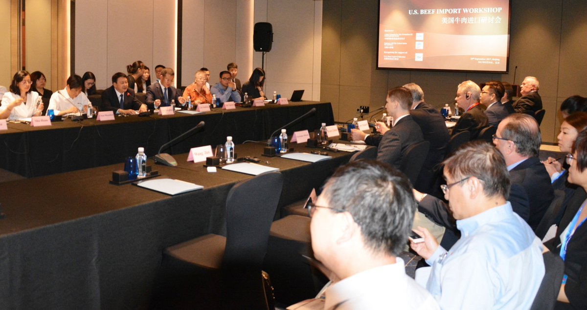 USMEF's tweet image. US Beef Roadshow underway in China, with US exporters connecting with buyers all week. Learn more from @USMEF: usmef.org/audio-reports/…