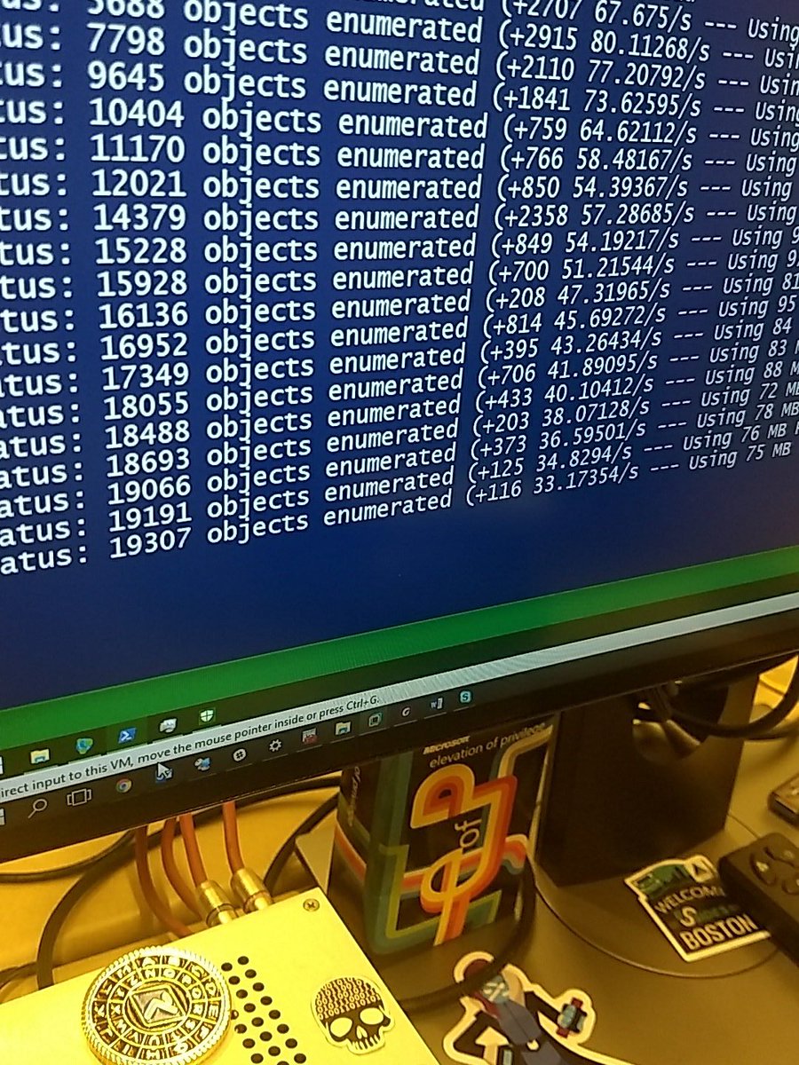 NextInstall's tweet image. First prod run of #SharpHound! Thanks @CptJesus and @DerbyCon for the connection!