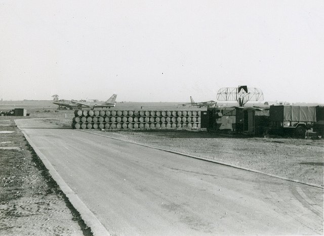 USAF B-47s at RAF Burtonwood, during 1956
