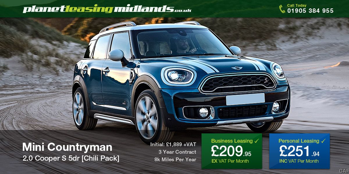 Mini Cooper S Countryman just £209.95 +VAT Per Month. Initial Rental £1889 +VAT T&amp;Cs apply

Find out more: bit.ly/2w9j7wh