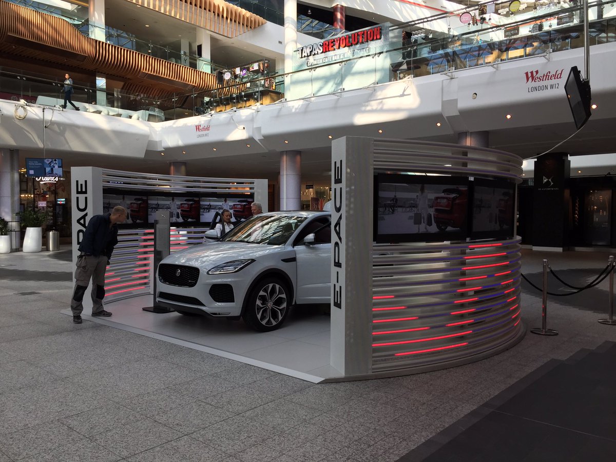 TEBHQ's tweet photo. Another weekend, another great vehicle placement! This time @westfieldlondon. 
#BespokeLED #E-PACE #Customcontent #Car #eventprofs https://t.co/RKRDdGIWRh