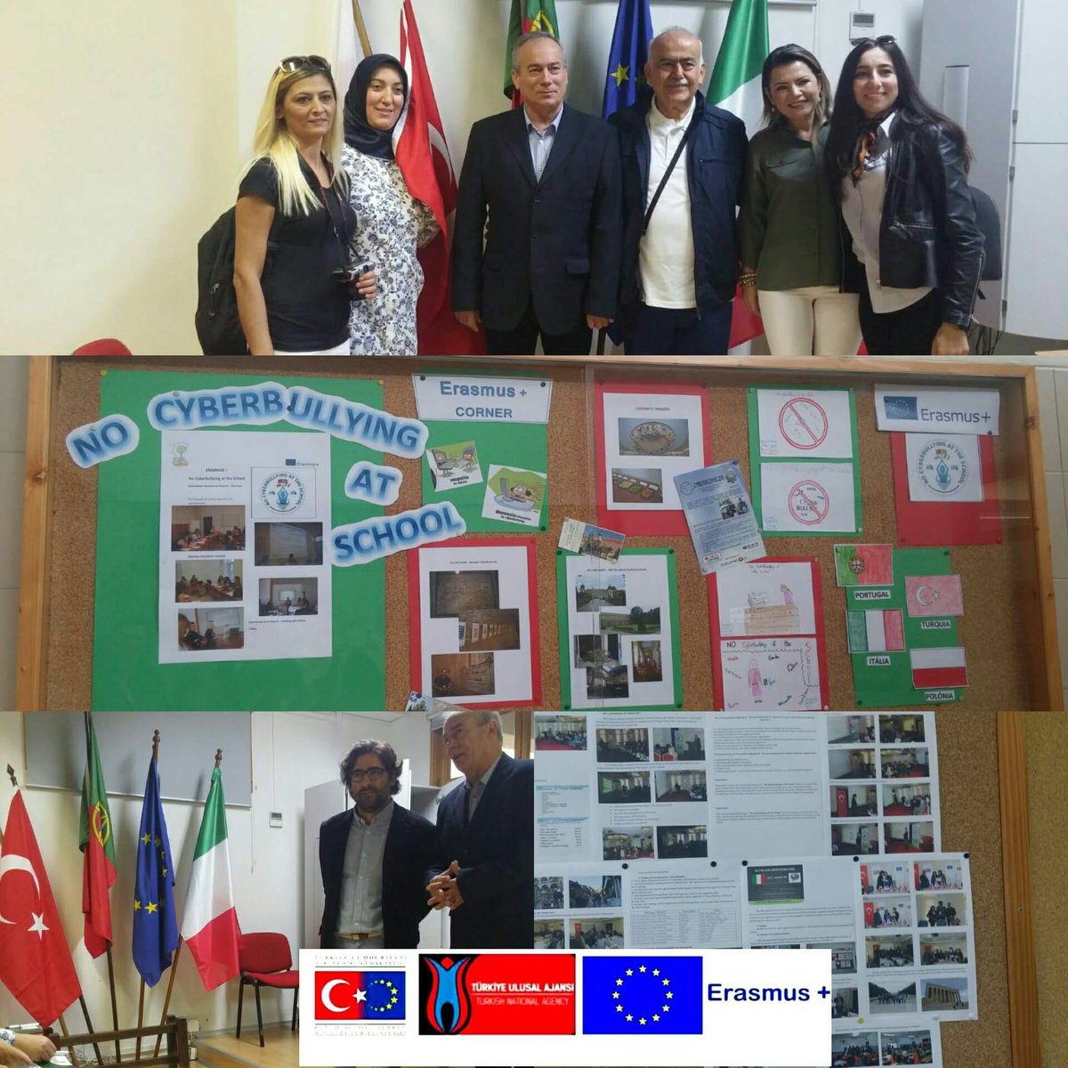 tr342446979005's tweet photo. No Cyberbullying at the School Second Transnational project Meeting  in Portugal (25&amp;26 / 09)The project corner https://t.co/rIXmlgywWI