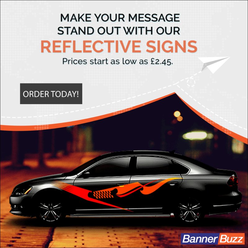 bannerbuzzuk's tweet photo. Our #reflectivesigns make any message stand out! Click here to start your order: https://t.co/17xyRZ2n92 #BannerBuzz #Business #Branding https://t.co/BvS6H5OMSD
