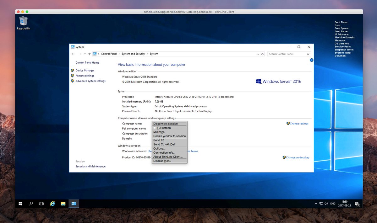 ThinLinc's tweet image. #Windowsserver2016: Test in progress for upcoming #ThinLinc release. 
#Serverbasedcomputing