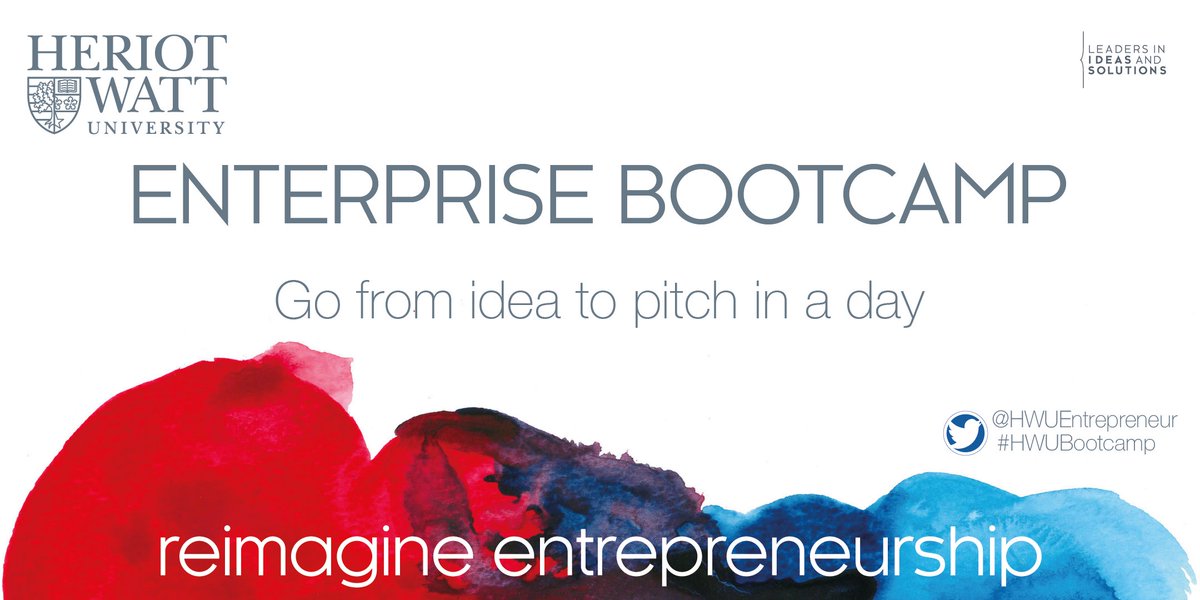 Our 1st Enterprise Bootcamp is on 23/10. Sign up at bit.ly/HWUBootcamp to learn how to turn your idea into a reality #HWUBootcamp